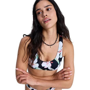 Roxy Essential PT Athletic Bralette bikini top - Black (Anthracite Spring Charming)
