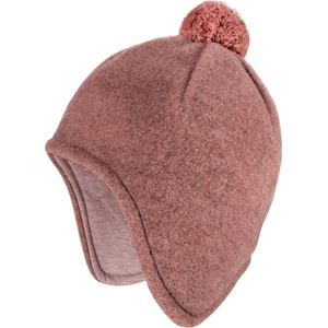 maximo Детска зимна шапка (beanie) maximo Kid's Inka Jersey Fleece Mütze m. Pompon Beanie - Heather Rose Melange - размер 51 cm (904-7275-0211)