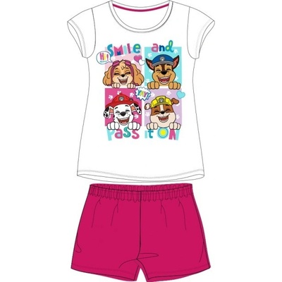 E plus M dievčenské pyžamo Tlapková patrola ružová