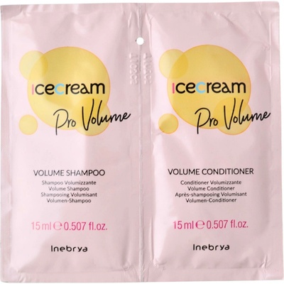 Inebrya Ice Cream Pro-Volume Volume Shampoo 15 ml + Volume Conditioner 15 ml