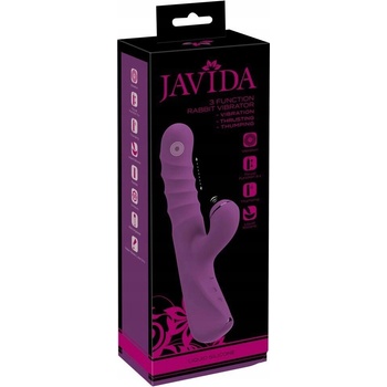 Javida 3 Function Vibration & Thrusting & Thumping Rabbit Vibrator Purple