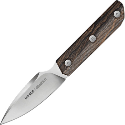 Viper MIRROR1 Spear Point Satin M390, Ziricote Wood, Leather sheath VT4058ZI