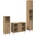 vidaXL Комплект мебели за баня 3 бр. Дъб 30 x 30 x 180 см (3378508)
