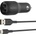 Belkin Boost Charge Dual Car Charger & USB-C Cable - зарядно за кола с 2xUSB изходa (4.8A) и USB-C кабел (черен)