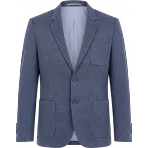 Ombre Clothing Приляго елегантно мъжко сако от структуриран трикотаж - тъмно синьо V1 M171 Ombre Clothing Ombre Clothing | Cherven | МЪЖЕ | S