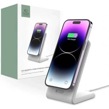 Tech-Protect Индуктивно зарядно устройство Tech-Protect QI15W-A23, MagSafe, 15W, бяло