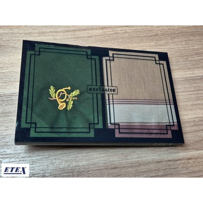 Etex Dárkové pánské bavlněné kapesníky pro myslivce - Lesní roh 2ks