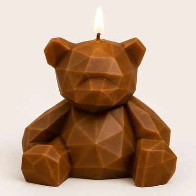 Svíčkománie3D Low-poly méďa hnědá 55 g
