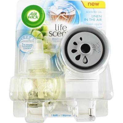 Air Wick Life Scents elektrický osviežovač vzduchu strojček a náplň prádlo vo vánku 19 ml