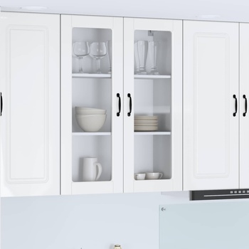 vidaXL Панел за миялна машина Kalmar Лъскаво бяло 80 x 31 x 100 см (884808)