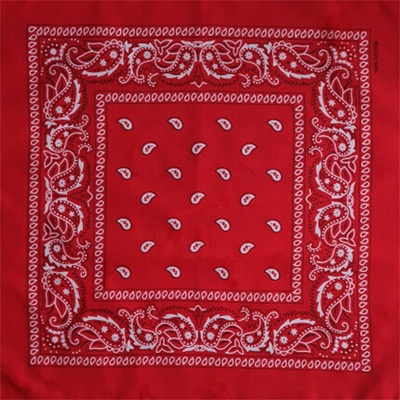 Bavlněný šátek Paisley 50 x 50 cm červená