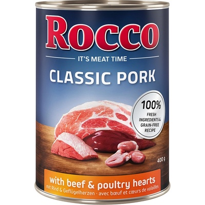 Rocco Classic Pork hovädzie a hydinové srdiečka 6 x 400 g
