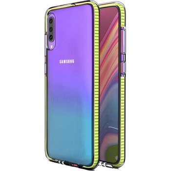 Izmael Pокривало Spring clear TPU за Samsung Galaxy A70 - Жълт KP10546 (10546)