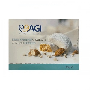  Бели курабии с бадеми agi 280гр