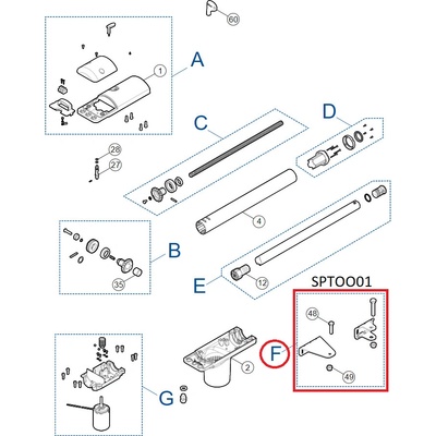 SPTOO001 set držiakov pre TOO3000/3024