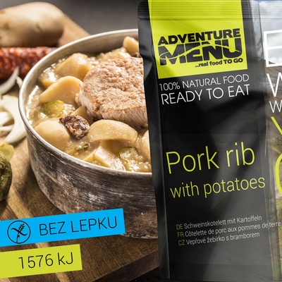 Adventure Menu vepřové žebírko s bramborem 400 g – Zbozi.Blesk.cz