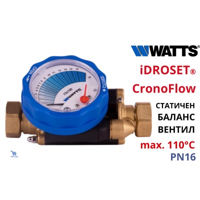 WATTS iDROSET CF 2" Статичен балансиращ вентил CronoFlow (PAP-XL050)