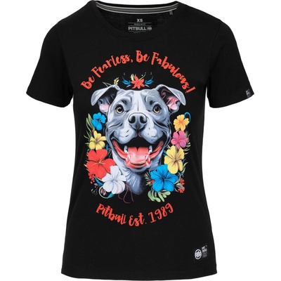 PitBull West Coast dámské triko HAPPY PIT 2 černé