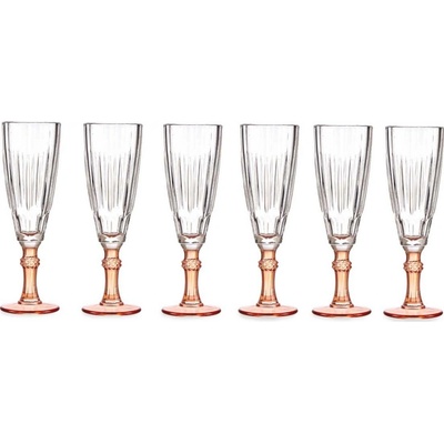Vivalto Sklenice na víno s barevnou stopkou oranžová oranžová 6 x 170 ml