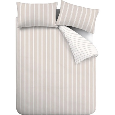 Bianca Бежово единично памучно спално бельо 135x200 cm Ashford Stripe - Bianca (BD/59752/R/SQS/NT)