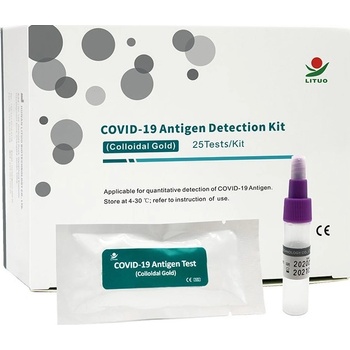Zhuhai Lituo Biotechnology COVID-19 Antigen Detection Kit Colloidal Gold 25 ks