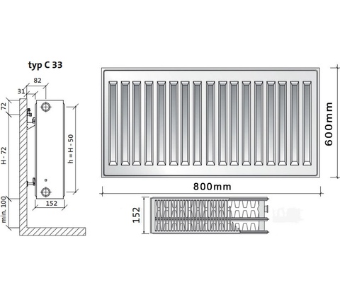 Purmo C33 600 x 800