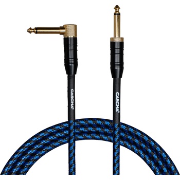 Cascha Professional Line Guitar Cable 3 m Директен - Ъглов Инструментален кабел (CCP-G2ABL3)