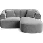 Cosmopolitan Design Светлосив кадифен ъглов диван (десен ъгъл) Campi - Cosmopolitan Design (COS_RC_S_120_F1_CAMPI6)
