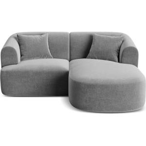 Cosmopolitan Design Светлосив кадифен ъглов диван (десен ъгъл) Campi - Cosmopolitan Design (COS_RC_S_120_F1_CAMPI6)