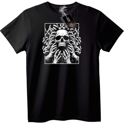 NOONEBRAND Тениска с череп и ръце - L, White