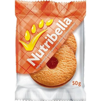 Nutribella Sušenky plněné meruňkově-jablečnou náplní s fruktózou 50 g