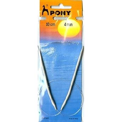 Teflónové ihlice na pletenie s lankom Pony 40 cm 4 mm 47609