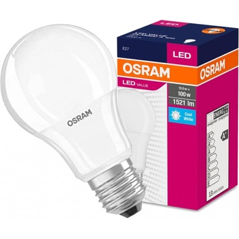 Osram LED VALUE CL A FR 100 14W/840 E27 4000K biela