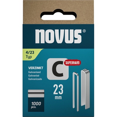 NOVUS sponky s úzkym chrbtom, typ C, 4/23 mm, 1000 ks