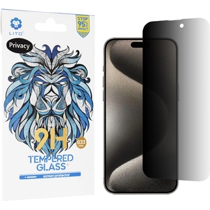 LITO Протектор за iPhone 15 Pro Max - Lito 2.5D Classic Glass - Privacy