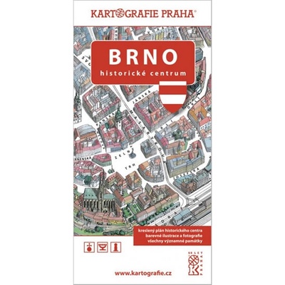 plán Brno kreslený plán historického centra