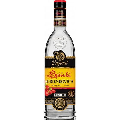 Spišská Drienkovica originál Kosher 40% 0,7 l (čistá fľaša)