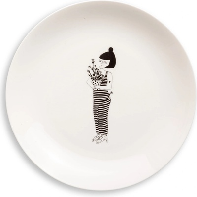 Helen b Porcelánový talíř Lili Flowerpot 23 cm bílá barva porcelán