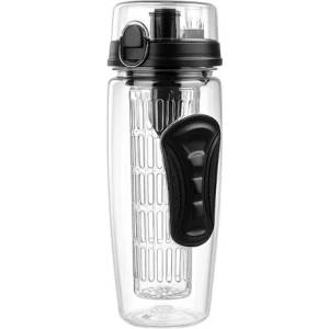 Trizand Спортна бутилка за вода 1l с цедка за плодове и калъф 83263 (5900779956490)