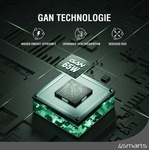 4smarts Захранване за ел. мрежа с 4xUSB-C PD изхода и 2xUSB изходa - 4Smarts 7in1 GaN PD Wireless Charging Station 100W (черен) (540571)