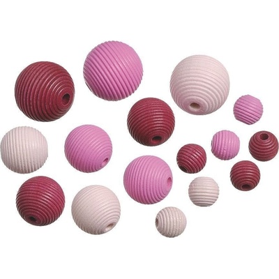 Knorr Prandell Микс дървени мъниста 20 бр. -Rose Pink (216023124)