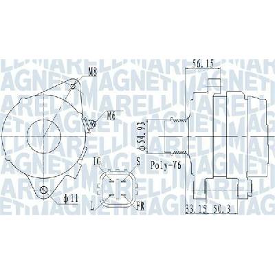 Alternátor MAGNETI MARELLI 063732027010
