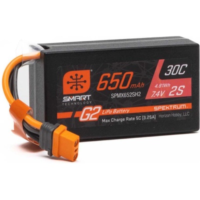 Spektrum Smart G2 LiPo 7.4V 650mAh HC 30C IC2