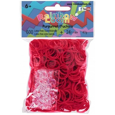 RAINBOW LOOM Original gumičky 600 kusov fuchsia