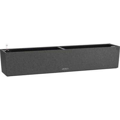 Lechuza Samozavlažovací truhlík Balconera Stone plast 99 x 19 x 19 cm grafitově černý