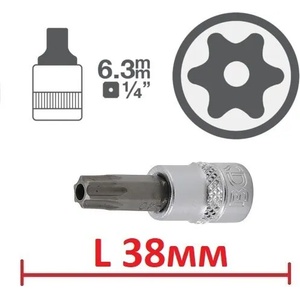 Bgs technic; ks tools; jbm Torx с дупка l38мм на вложка 1/4 от 3.20 лв