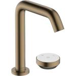 Hansgrohe Tecturis S - Смесител за умивалник със сифон, монтаж с 2 отвора, CoolStart, EcoSmart+, матиран бронз 73353140 (73353140)