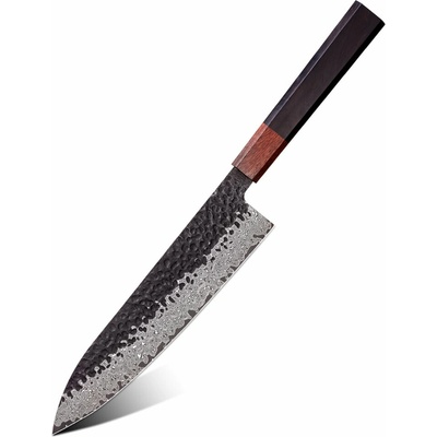 IZMAEL Damaškový kuchynský nôž Aokami Chef/Hnedá 19.8 cm