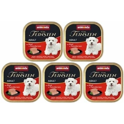 Animonda Vom Feinsten Adult Classic hovädzie a morčacie srdcia 5 x 150 g