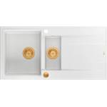 Quadron Вградена композитна мивка Quadron Unique Evan 156 бяла - медна 100x50 см (HQE510050U1_PVDC1_P2O) Мивка за вграждане